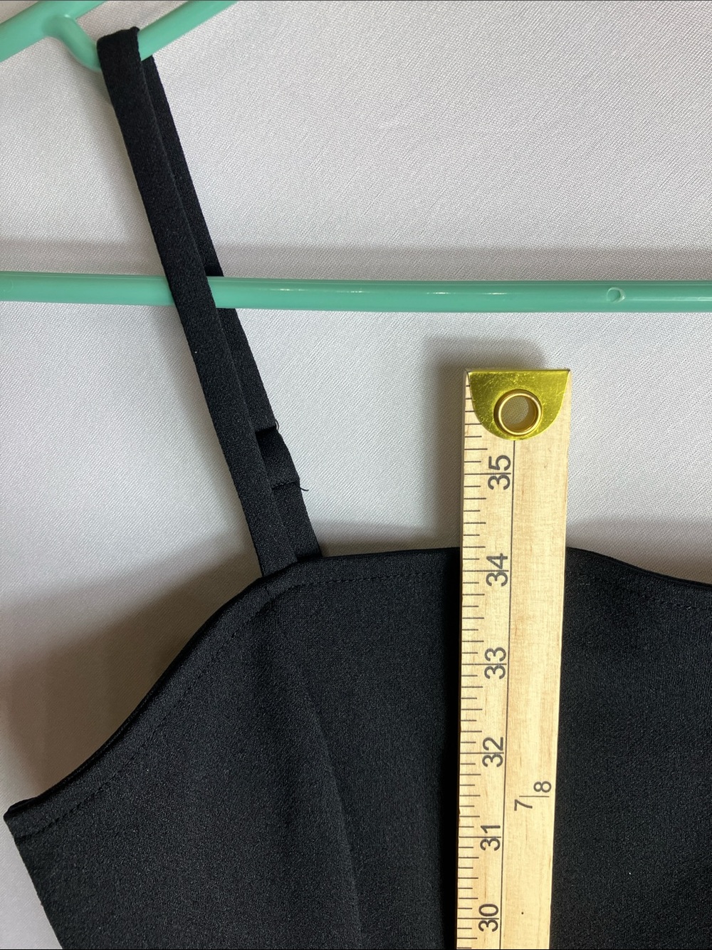 Planet Gold Black Midi Slip Dress with Spaghetti Straps - Picture 5 of 9